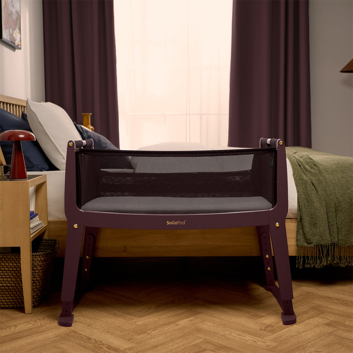 SnuzPod Studio Bedside Crib Rome