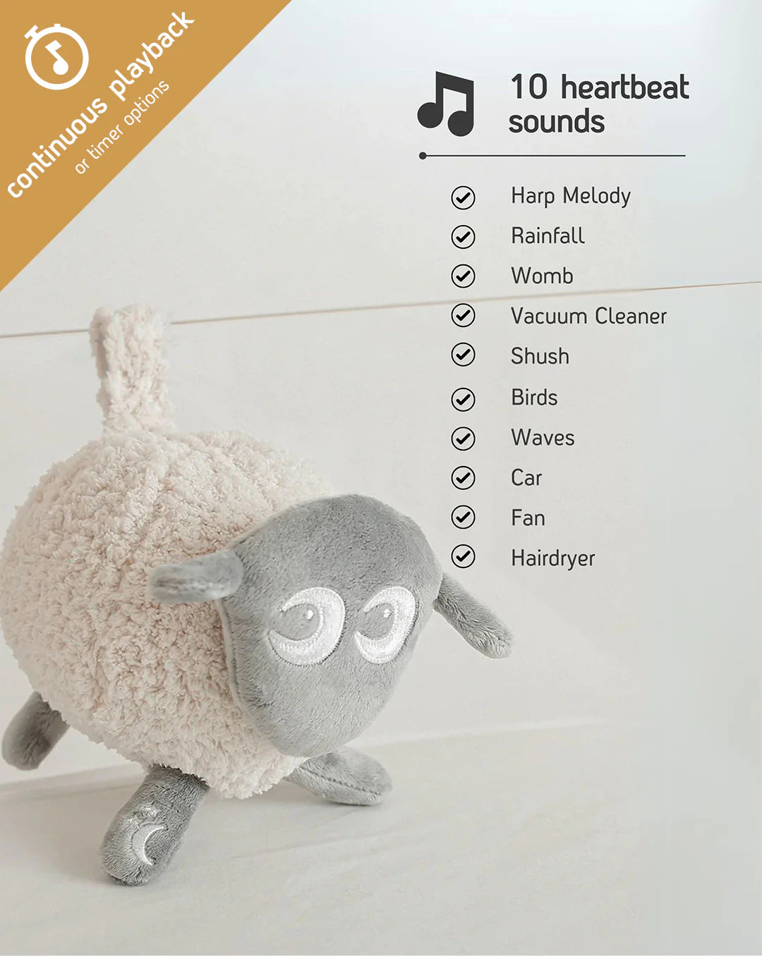 Sweet Dreamers Ewan The Sheep Deluxe - Grey