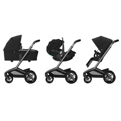 Maxi-Cosi Fame Premium 10 Piece Travel System - Twillic Black