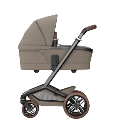 Maxi-Cosi Fame Premium 10 Piece Travel System - Twillic Truffle/Brown Wheels