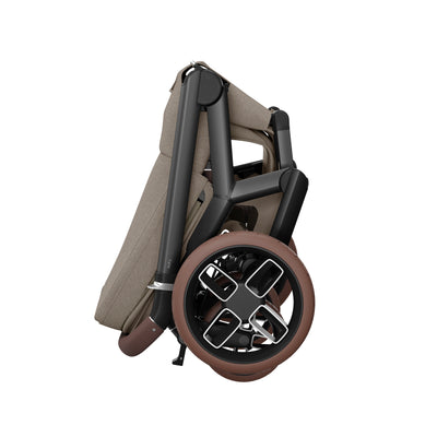 Maxi-Cosi Fame Premium 10 Piece Travel System - Twillic Truffle/Brown Wheels
