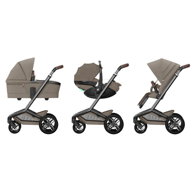 Maxi-Cosi Fame Premium 10 Piece Travel System - Twillic Truffle/Black Wheels