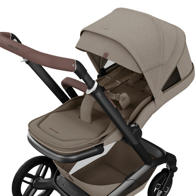 Maxi-Cosi Fame Premium 10 Piece Travel System - Twillic Truffle/Black Wheels