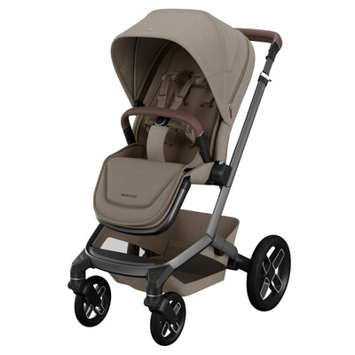 Maxi-Cosi Fame Premium 10 Piece Travel System - Twillic Truffle/Black Wheels