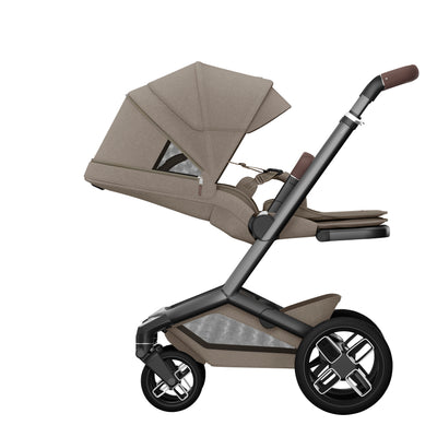 Maxi-Cosi Fame Premium 10 Piece Travel System - Twillic Truffle/Black Wheels