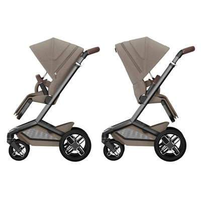 Maxi-Cosi Fame Premium 10 Piece Travel System - Twillic Truffle/Black Wheels