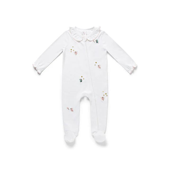 Eleanor Charles Fairy Embroidered Sleepsuit