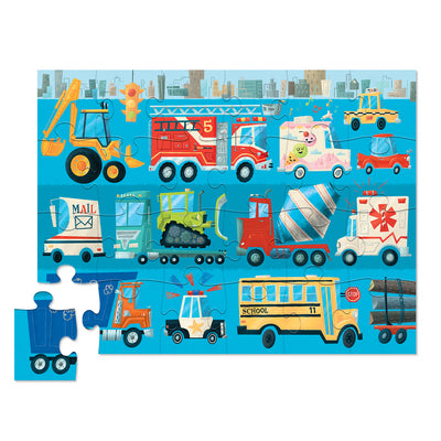 24-Piece Puzzle Case - Vehicles