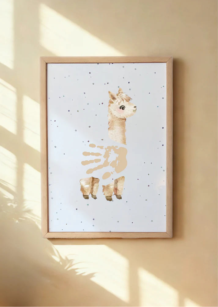 Little Paws Big Memories  Alpaca Handprint Keepsake - A4