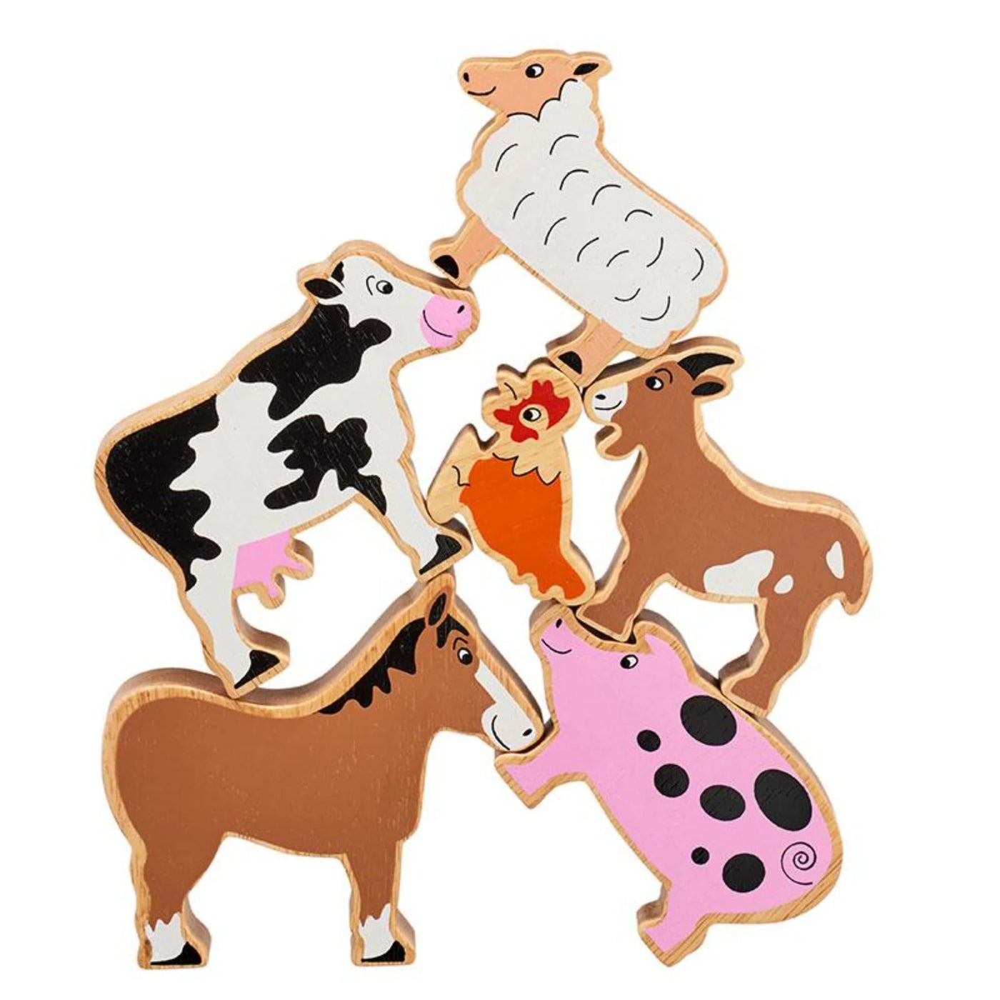 Lanka Kade Wooden Farm Animal Playset - 6 animals
