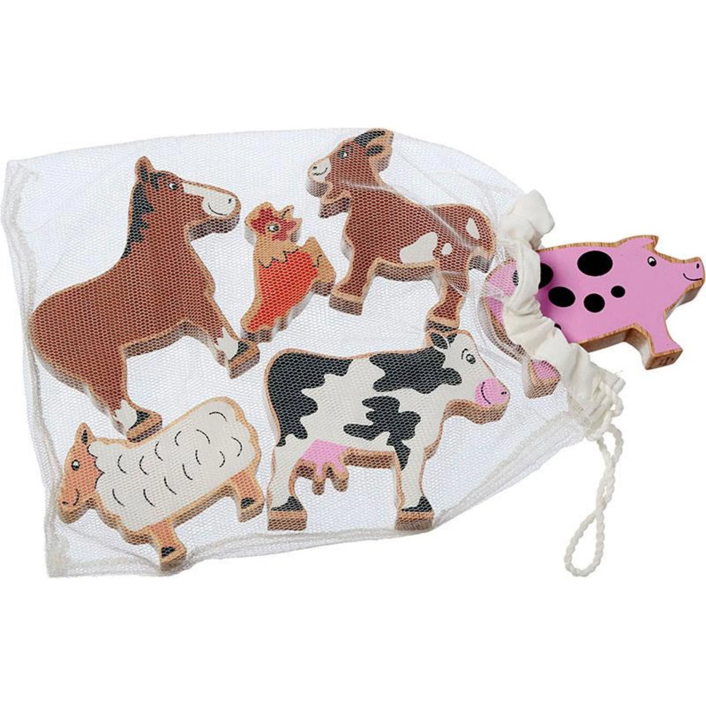 Lanka Kade Wooden Farm Animal Playset - 6 animals