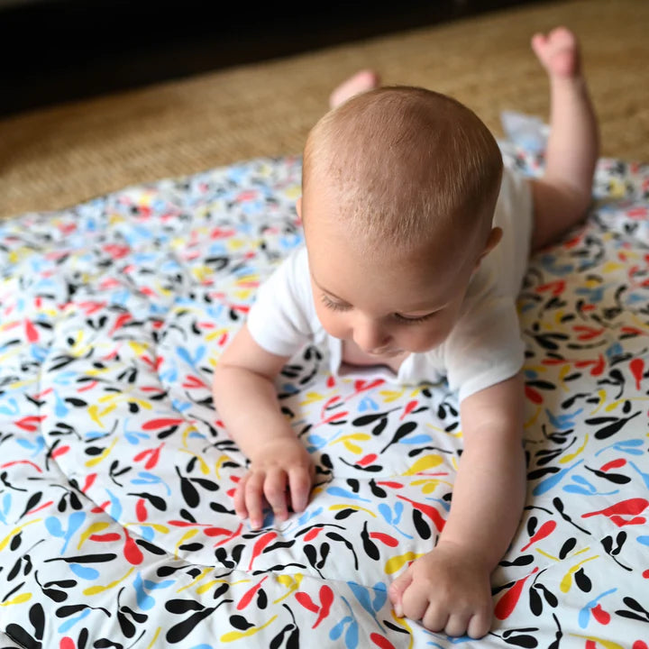 Etta Loves Plant Print Playmat- reversible newborn to 4 months and 5+ months