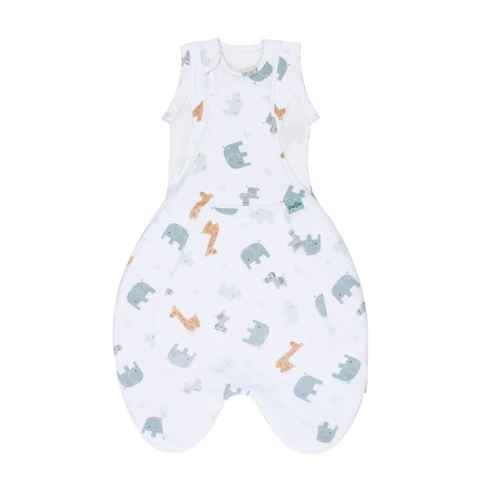 Purflo 2.5 Tog Swaddle to Sleep Bag – Animal Safari