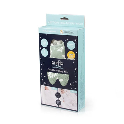 Purflo 2.5 Tog Swaddle to Sleep Bag – Fern