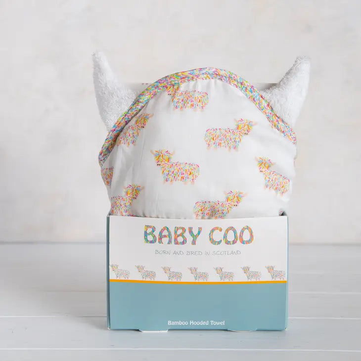 Hairy Coo Baby Coo Towel - Highland Cow Hooded Baby & Child
