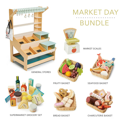 Tender Leaf Market Day Bundle (General Stores, Scales, Grocery Set, 4 x Food Crates)