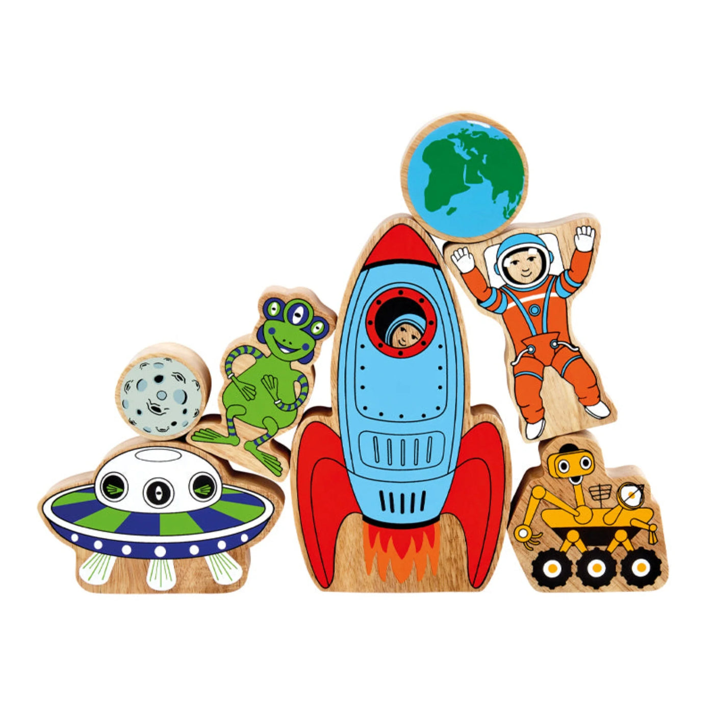 Lanka Kade Wooden Space Playset - 7 Figures