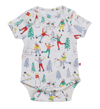 Piccalilly Baby's First Christmas - 2 Pack of Baby Bodysuits