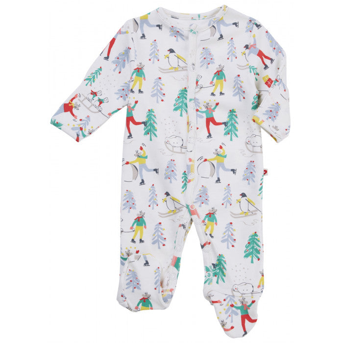 Piccalilly Baby's First Christmas Sleepsuit