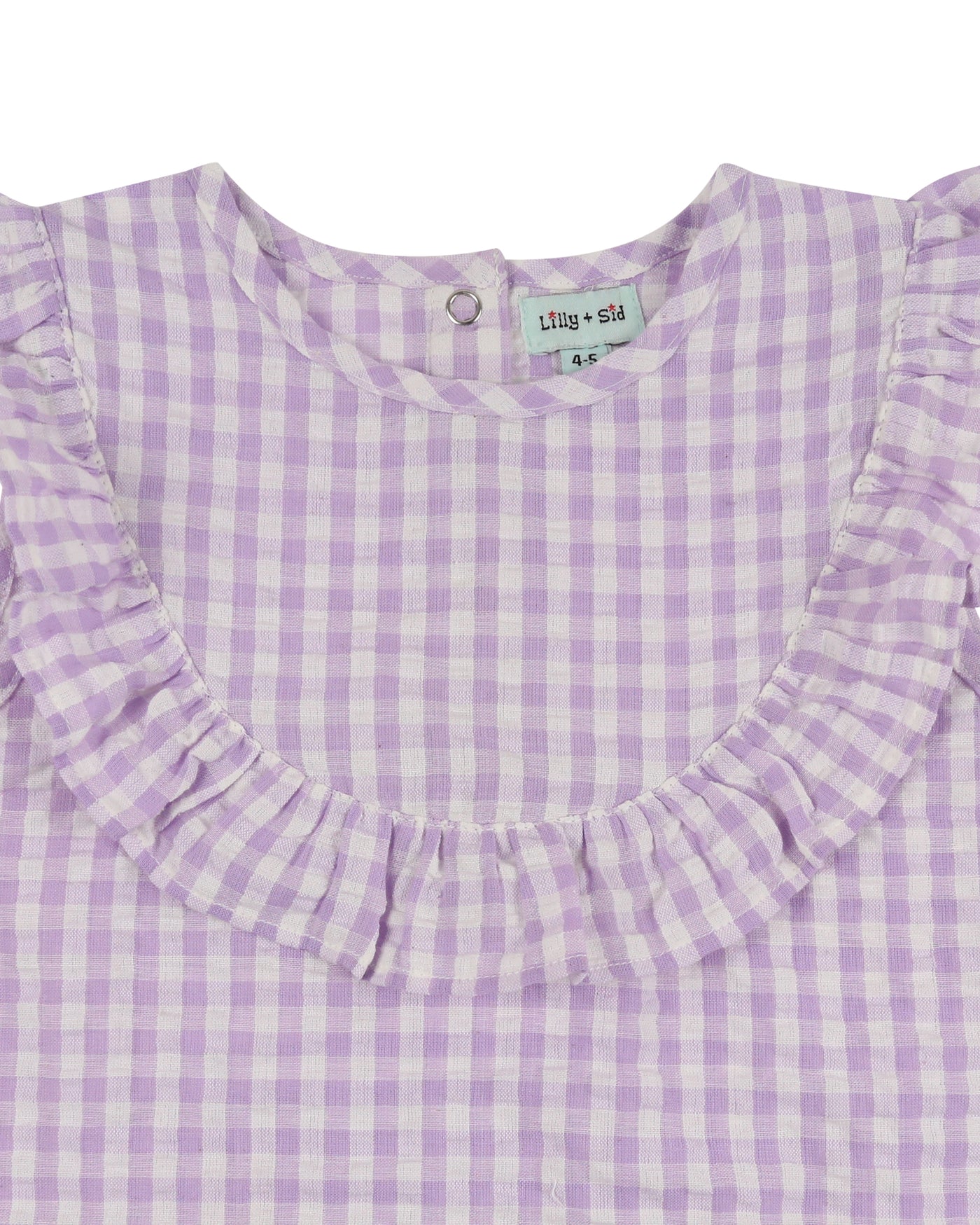 Lilly and Sid Frill Gingham Blouse
