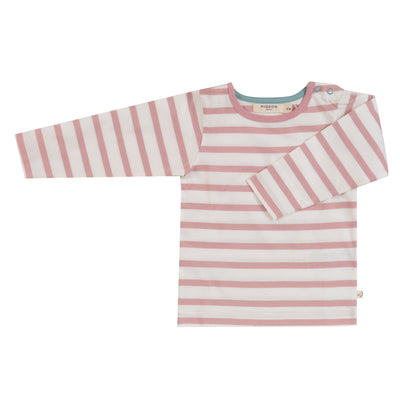 Pigeon Organics Breton Stripe Long Sleeve T-Shirt- Pink