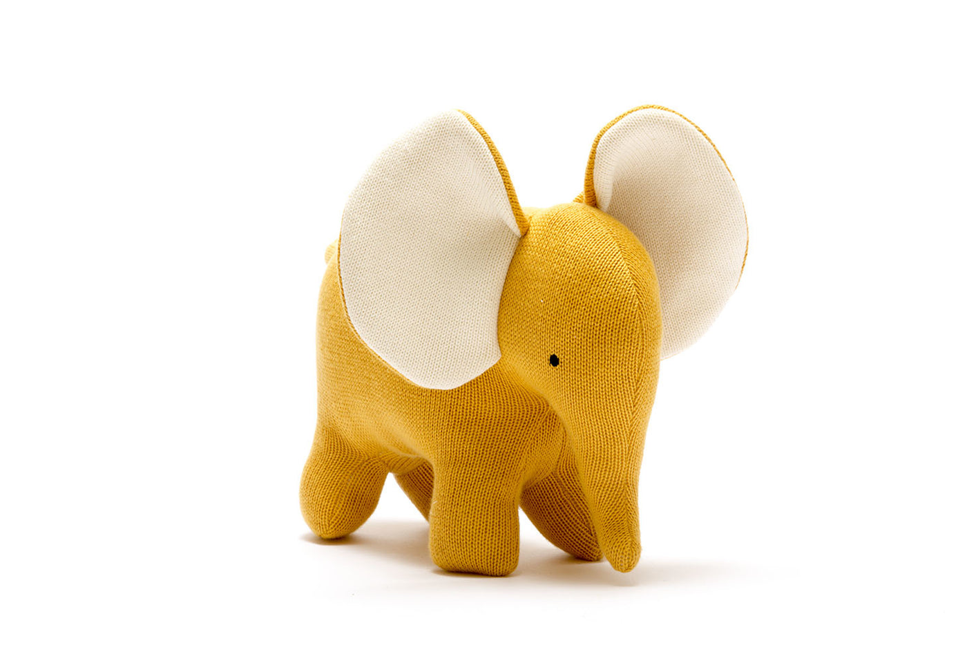Large Elephant Mustard Organic Cotton Toy