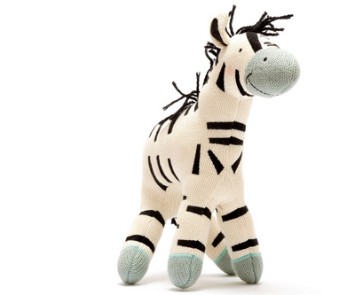 Large Organic Zebra Soft Toy