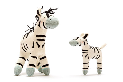 Large Organic Zebra Soft Toy