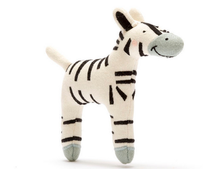 Small Organic Zebra Soft Toy